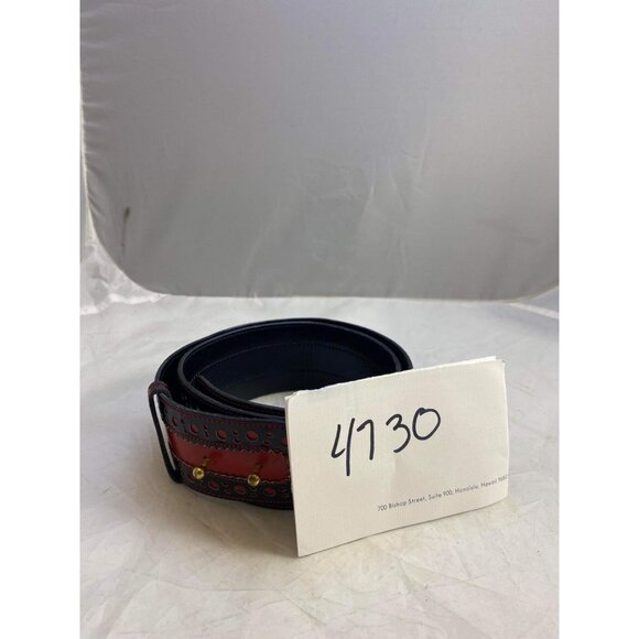 #4730 Vintage Spulcioni Firenze red leather belt size 28 inch adjustable - Picture 5 of 6